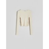 Reserved - Bluza od viskoze - boja kože | shoptok.hr