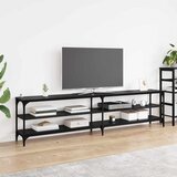 vidaXL TV ormar Crni hrast 200 x 30 x 50 cm Obrađeno drvo i čelik | shoptok.hr
