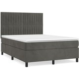 The Living Store Box spring postelja z vzmetnico temno siva 140x200 cm žamet - Box Spring Postelja, (21493401) | Shoptok.si
