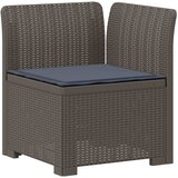  Dvosjedni vrtni sofa s jastucima u ratan izgledu PP Svjetlosiva | shoptok.hr
