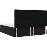 vidaXL Otomanski posteljni okvir z vzmetnicami črn 200x200cm žamet | Shoptok.si