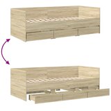  Dnevni krevet s ladicama bez madraca boja hrasta 90x200 cm | shoptok.hr