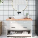  Kupaonska radna ploča svjetlosmeđa 120x50x6 cm tretirano drvo | shoptok.hr