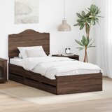  Krevetna konstrukcija Smeđi hrast 100 x 200 cm Inženjersko Drvo | shoptok.hr