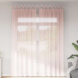 Voile zavjese s petljama 2 kom svijetlo ružičaste 140x260 cm | Shoptok.si