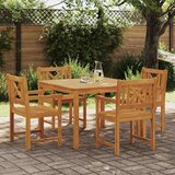 Vrtni set za objed 5 kom. Smeđa Čvrsto drvo akacije 110 x 110 x 74 cm | Shoptok.si