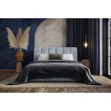 MID.YOU OBLAZINJENA POSTELJA 140 cm x 200 cm , les, tekstil, leseni material modra | Shoptok.si