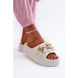 Boto Women's Foam Slides With Decorations On Thick Sole White Bremavia | Shoptok.si