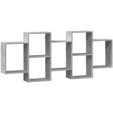  Zidna polica siva boja betona 159x18x65 cm konstruirano drvo | shoptok.hr