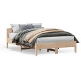 vidaXL Posteljni okvir z vzglavjem 160x200 cm trdna borovina | Shoptok.si