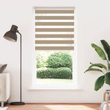 Zebra zavjesa Pješčano smeđa 105x230 cm Širina tkanine 100,9 cm Poliester | shoptok.hr