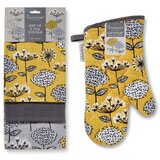 Cooksmart ® Kuhinjske krpe in kuhinjnska rokavica v kompletu 4 ks Retro Meadow – | Shoptok.si