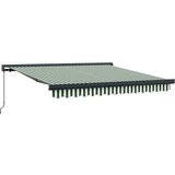  Povlačivi tende Zelena i bijela 350 x 250 cm Platno i Aluminij | shoptok.hr