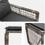  Set vanjskog namještaja s jastukom 5 pcs Sivi | shoptok.hr