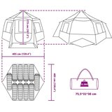  Kabinski šator s krovom Plava i siva 405 x 405 x 273 cm | shoptok.hr