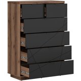 XORA komoda, črna, barve hrasta | Shoptok.si