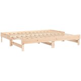  Dnevni ležaj na izvlačenje 2 x (90 x 200) cm masivna borovina | shoptok.hr