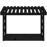  Stalak za drva za ogrjev crni 108x64 5x78 od masivne borovine | shoptok.hr