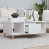  Stolić za kavu bijeli 90 x 50 x 36,5 cm od konstruiranog drva Cijene
