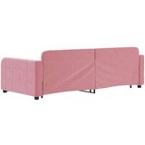  Dnevni krevet na razvlačenje ružičasti 90 x 200 cm baršunasti | shoptok.hr