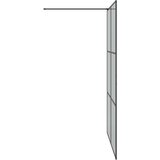  Zid za walk-in tuš Crna 140 x 195 cm Staklo otporno na udarce | shoptok.hr