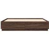  Okvir za krevet s LED svjetlima boja hrasta 200 x 200 cm drveni | shoptok.hr