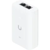 U-POE+ adapter 30W, powers UniFi PoE+ devices, reduce dependency on PoE switch power, Contains RJ45 data input, AC cable with earth ground, and PoE+ output