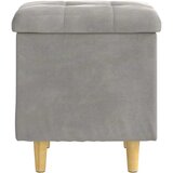  Otoman za pohranu Svijetlo siva 40 x 40 x 45 cm Baršun | shoptok.hr