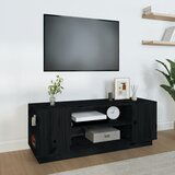 The Living Store TV omarica črna 110x35x40,5 cm trdna borovina - TV Omarica, (21377043) | Shoptok.si
