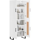  Visoka komoda bijela 69,5x34x180 cm konstruirano drvo Slike