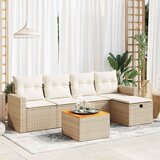 vidaXL 6-dijelni set vrtnih sofa s jastucima bež od poliratana | shoptok.hr