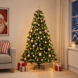 Umjetno božićno drvce s kuglicom 210 cm 300 LED lampica | shoptok.hr