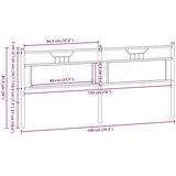  Zamjensko uzglavlje smeđa boja hrasta 193 cm konstruirano drvo i čelik | shoptok.hr