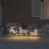  LED Riječni jeleni s 60 LED svjetlima 3 pcs Topla bijela PET | shoptok.hr