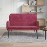 The Living Store Klop vinsko rdeča 108x79x79 cm žamet - Klop, (21495145) | Shoptok.si