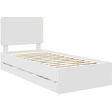  Krevetna konstrukcija Bijelo 75 x 190 cm Inženjersko Drvo | shoptok.hr
