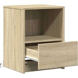 vidaXL Noćni ormarić s LED svjetlima boja hrasta sonome | shoptok.hr