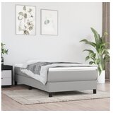  S oprugama i madracem svjetlosivi 100x200 cm od tkanine | shoptok.hr