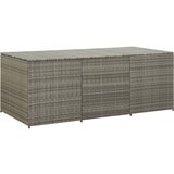 vidaXL Vrtna škatla za shranjevanje poli ratan 180x90x75 cm siva Cene