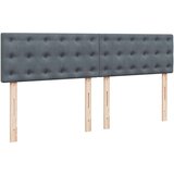 vidaXL Box spring postelja z vzmetnico temno siva 180x200 cm žamet | Shoptok.si