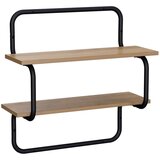  Zidna polica s 2 razine Hrast artisan 60 x 24,5 x 61 cm | shoptok.hr