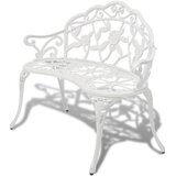 vidaXL Vrtna klop 100 cm liti aluminij bele barve Cene