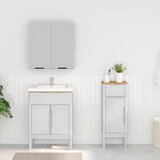  Set namještaja za kupaonicu s ladicama Zidne FLORO 2 pcs Bijelo | shoptok.hr
