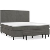 Maison Chic Box spring postelja - Vzmetna postelja z vzmetnico temno siva 180x200 cm žamet SL14383, (21902796) | Shoptok.si