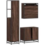 vidaXL 3-dijelni set kupaonskog namještaja boja smeđeg hrasta drveni | shoptok.hr