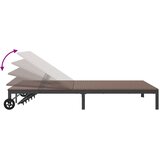  Ležaljka na suncu Smeđa 206 x 115 x 75 cm poliratan | shoptok.hr
