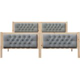  Krevetna konstrukcija s uzglavljem Svijetlo siva 160 x 200 cm | shoptok.hr