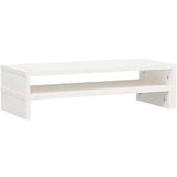 vidaXL Stalak za monitor bijeli (52-101) x 22 x 14 cm masivna borovina | shoptok.hr