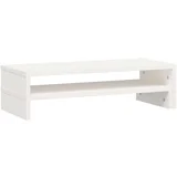 Stojalo za zaslon bele barve (52-101)x22x14cm trdna borovina
