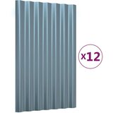 vidaXL Krovni paneli 12 kom od čelika obloženog prahom sivi 60x36 cm | shoptok.hr